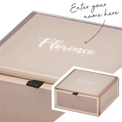 Yellow Octopus Personalised Personalised Small Blush Florence Jewellery Box