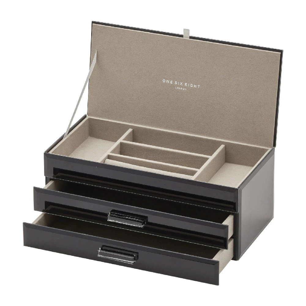 Yellow Octopus Personalised Personalised Gifts For Her Personalised Large Black Gabriella Jewellery Box 4 Yellow Octopus Personalised Personalised Gifts For Her Personalised Large Black Gabriella Jewellery Box