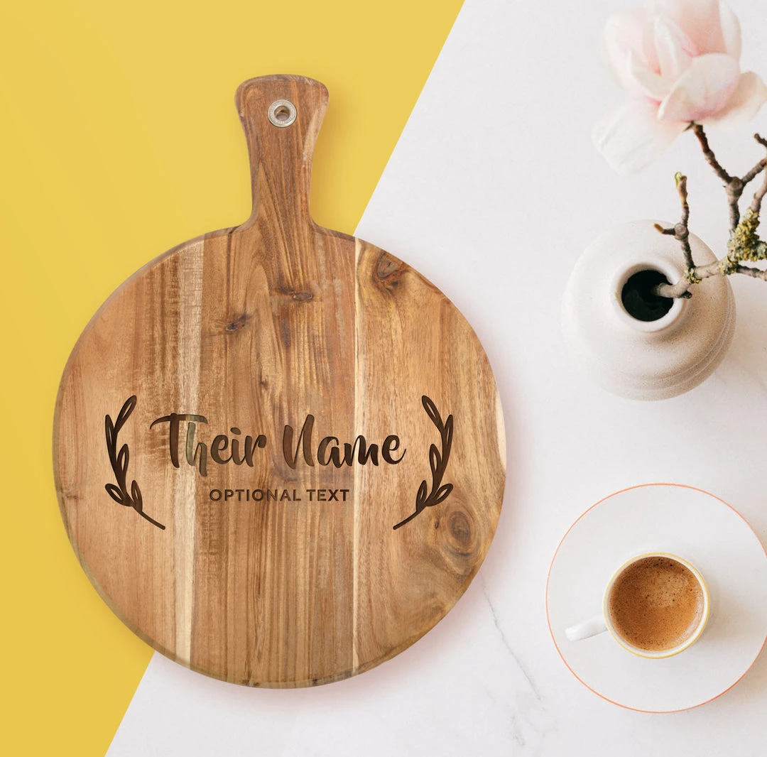 Yellow Octopus Personalised For Dad Personalised Round Paddle Serving Board - Award Design 3 Yellow Octopus Personalised For Dad Personalised Round Paddle Serving Board - Award Design