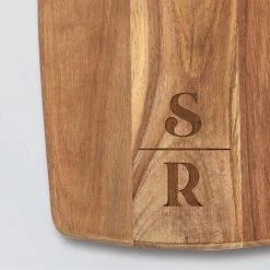 Yellow Octopus Personalised BBQ Gifts Personalised Acacia Paddle Serving Board - Classic Initials