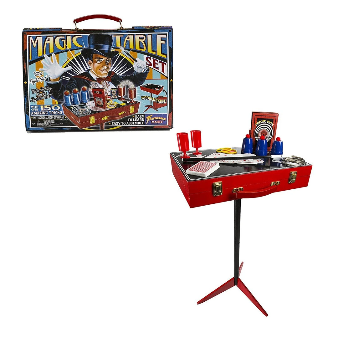 Theatrix Retro Magic Table Magician's Set With 150 Tricks! 4 Theatrix Retro Magic Table Magician's Set With 150 Tricks!