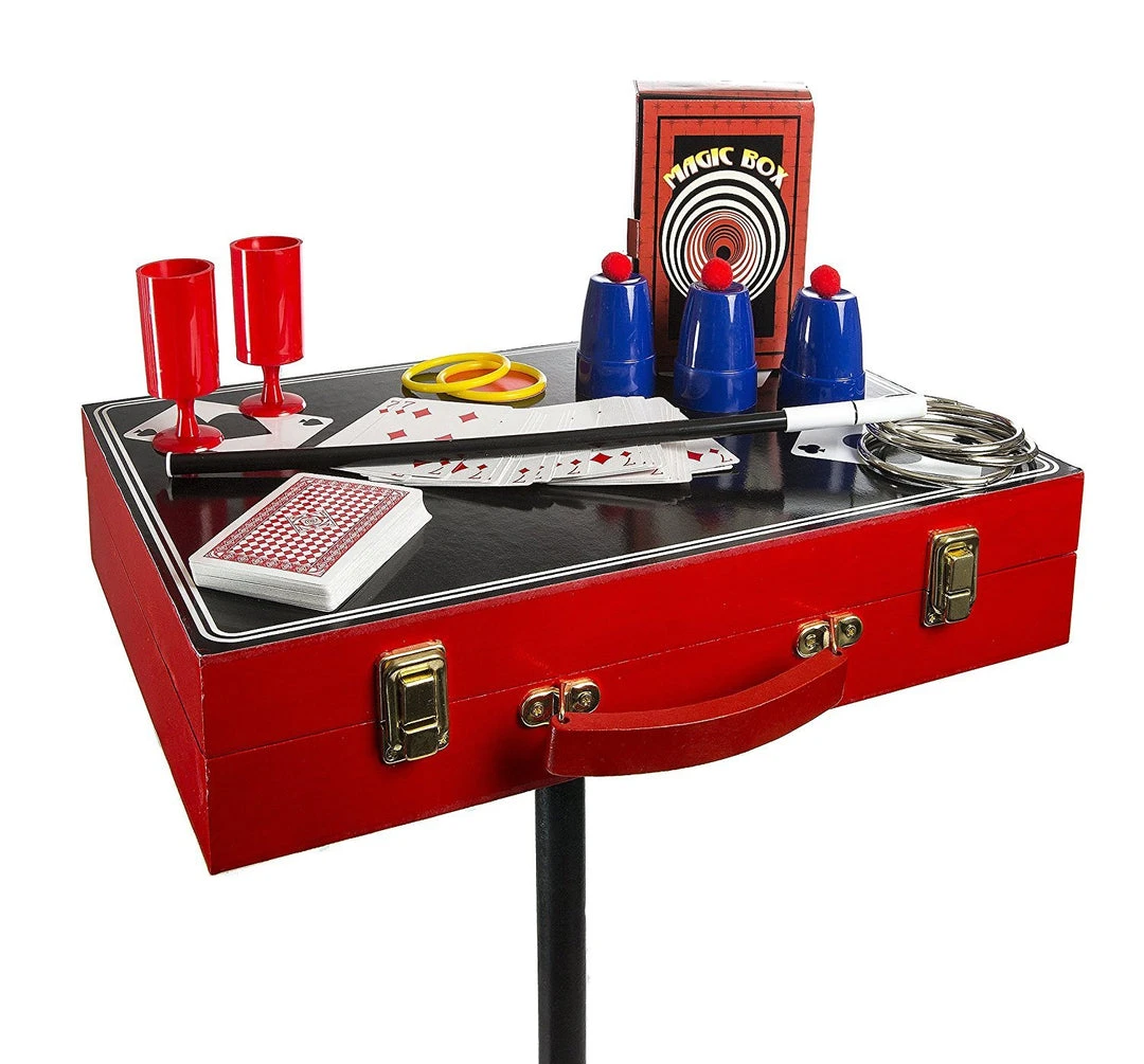 Theatrix Retro Magic Table Magician's Set With 150 Tricks! 6 Theatrix Retro Magic Table Magician's Set With 150 Tricks!