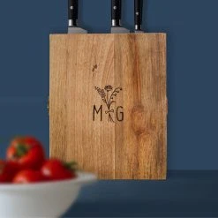 Yellow Octopus Personalised Personalised Universal Knife Block - Flower Bunch