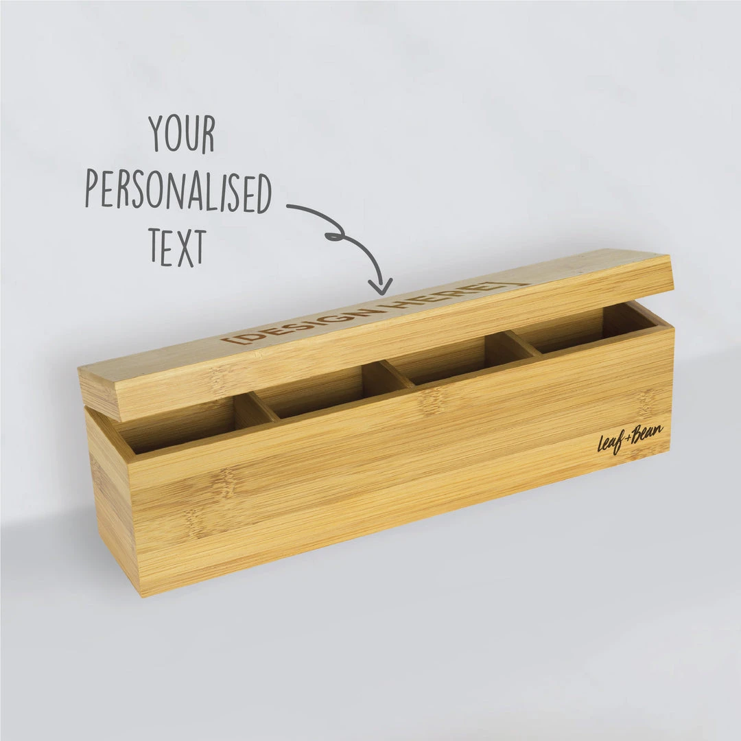 Yellow Octopus Personalised Personalised Bamboo Tea Box - Art Deco Design Gifts For Grandmas 4 Yellow Octopus Personalised Personalised Bamboo Tea Box - Art Deco Design Gifts For Grandmas