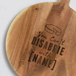 Yellow Octopus Personalised Personalised Round Paddle Serving Board - Funny Brie Quote 11 Yellow Octopus Personalised Personalised Round Paddle Serving Board - Funny Brie Quote