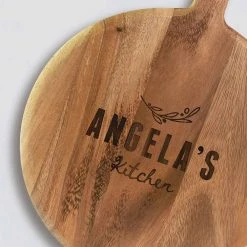 Yellow Octopus Personalised Personalised Round Paddle Serving Board - Olive Design Foodie 7 Yellow Octopus Personalised Personalised Round Paddle Serving Board - Olive Design Foodie