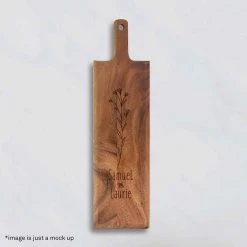 Yellow Octopus Personalised Personalised Baguette Paddle Serving Board - Sprig Design Foodie