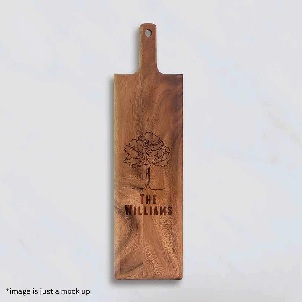 Yellow Octopus Personalised Personalised Baguette Paddle Serving Board - Tree Design Foodie 4 Yellow Octopus Personalised Personalised Baguette Paddle Serving Board - Tree Design Foodie