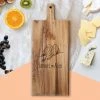 Yellow Octopus Personalised Personalised Acacia Paddle Serving Board - Love Birds Foodie