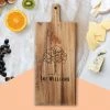 Yellow Octopus Personalised Personalised Acacia Paddle Serving Board - Tree Design