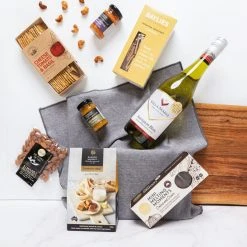 Yellow Octopus Exclusives - Hampers Foodie Sips & Snacks White Wine Gift Hamper