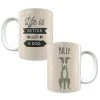 Yellow Octopus Personalised Mug - Life Is Better With A Dog Design New