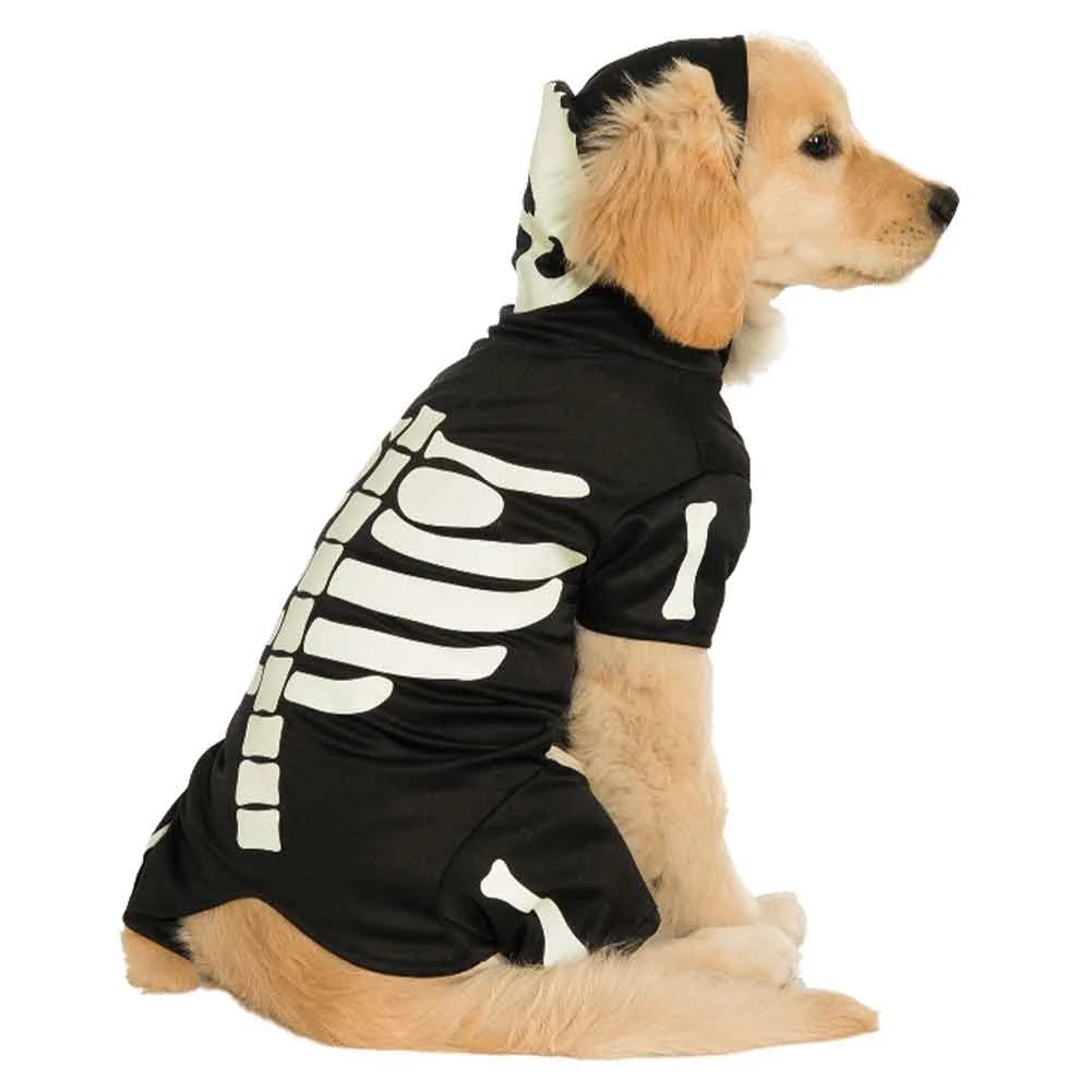 Rubies Deerfield Novelty Skeleton Glow In The Dark Pet Hoodie Costume 3 Rubies Deerfield Novelty Skeleton Glow In The Dark Pet Hoodie Costume