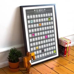 William Valentine 100 Movies To See Before You Die Scratch Poster