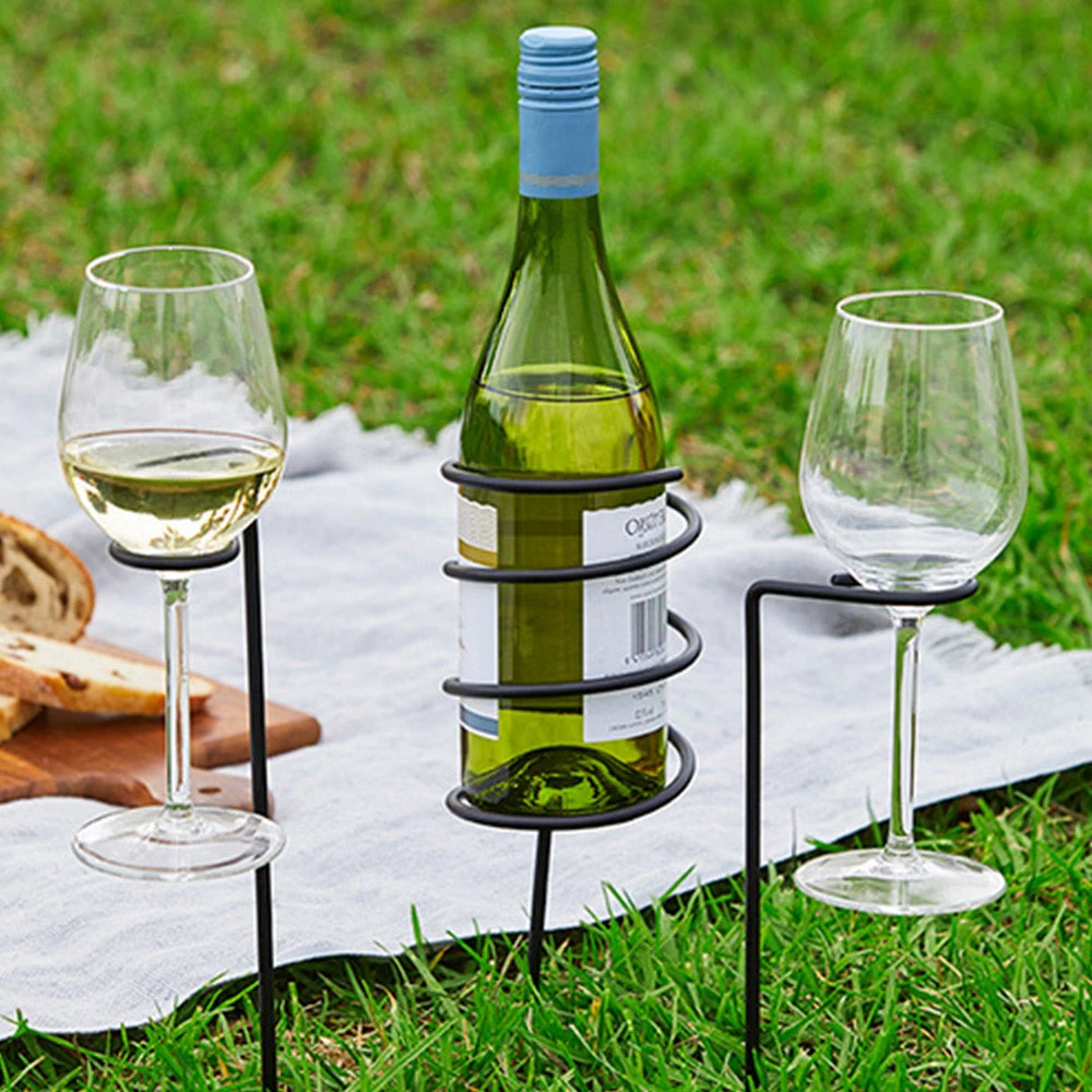 IsAlbi Picnic Wine Set - Bottle & 2 Glass Holders 3 IsAlbi Picnic Wine Set - Bottle & 2 Glass Holders