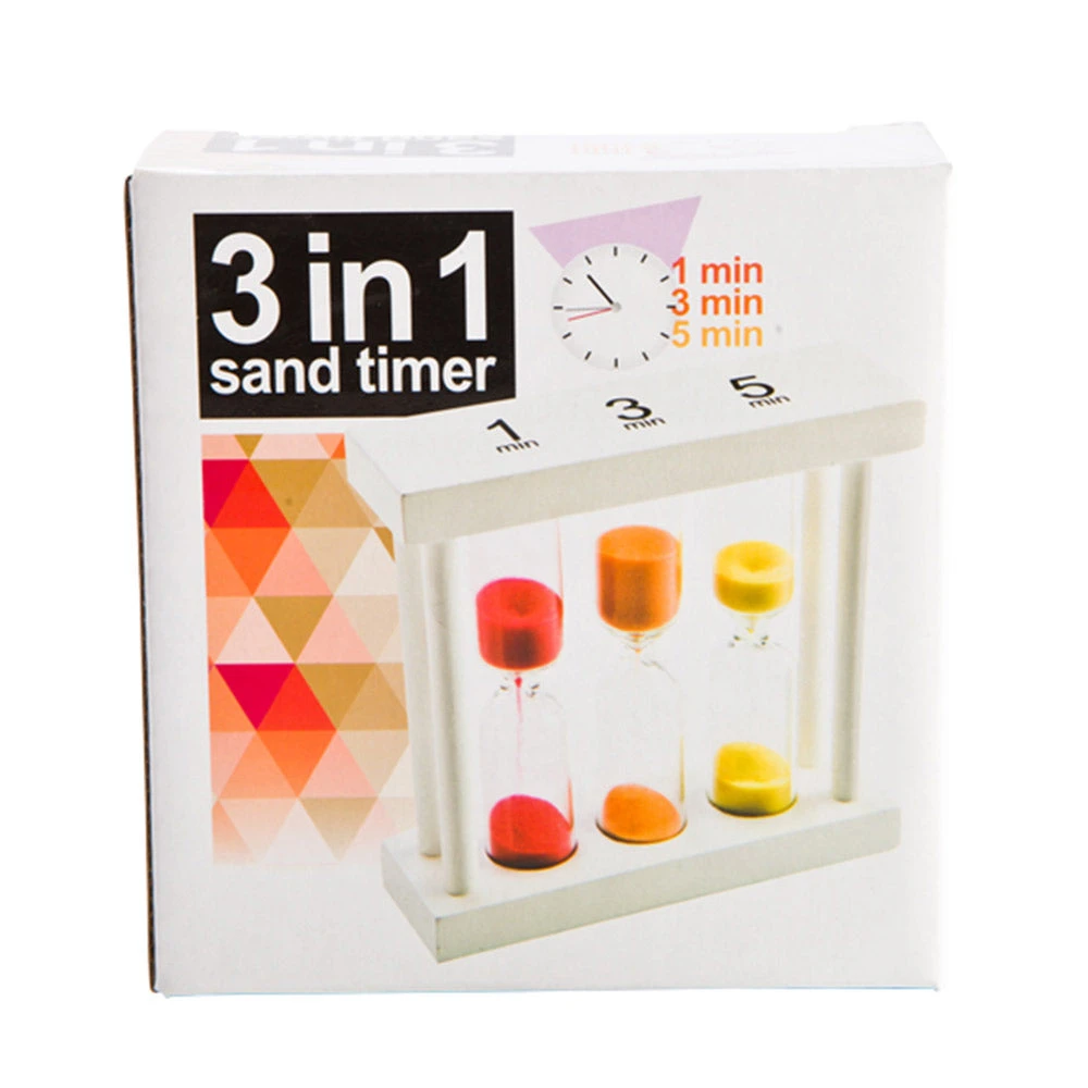 Mdi Miniature Products 3-in-1 Hourglass Sand Timer - 1, 3 & 5 Minutes 4 Mdi Miniature Products 3-in-1 Hourglass Sand Timer - 1, 3 & 5 Minutes