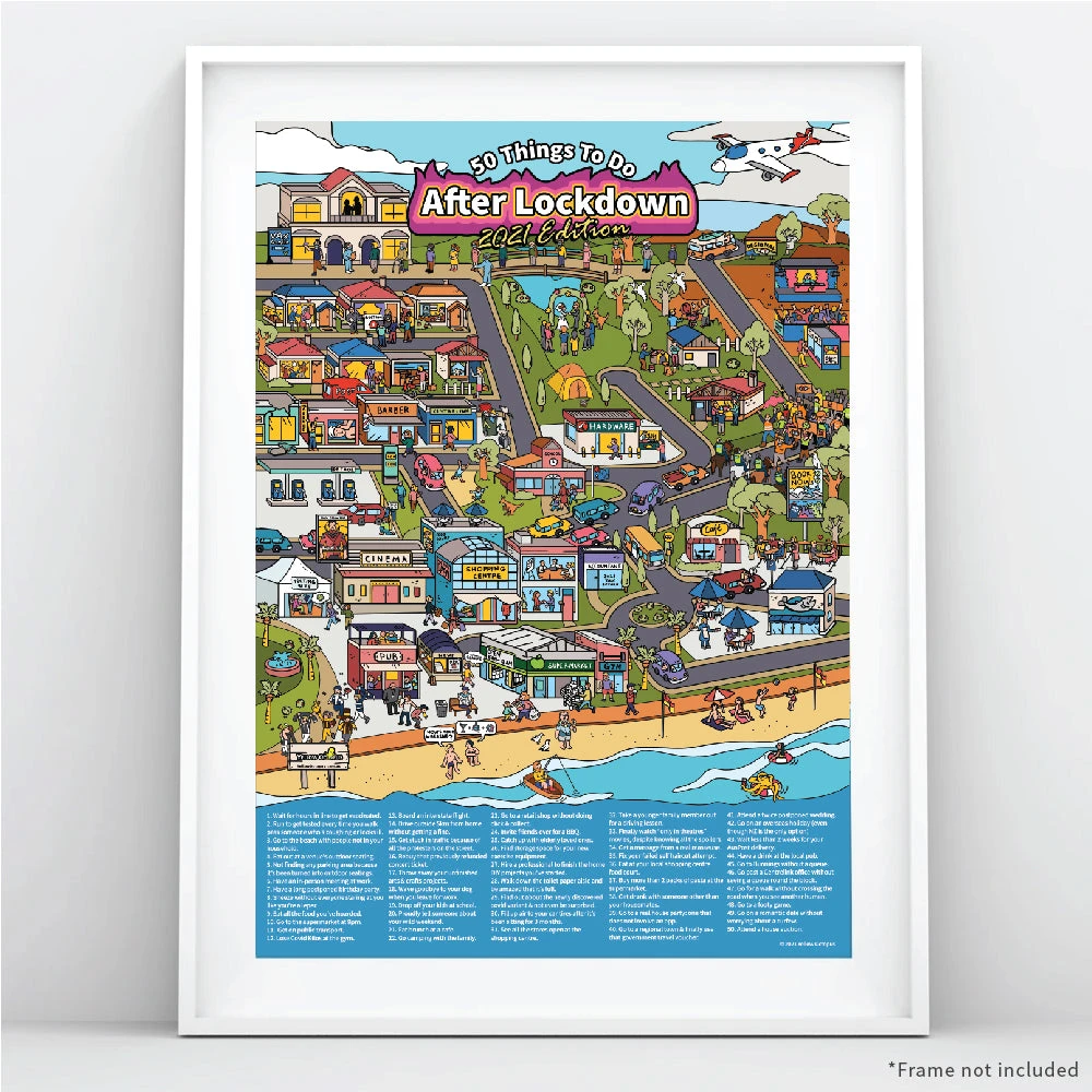 Yellow Octopus Exclusives Mens Novelty Gifts 50 Things To Do After Lockdown Art Print 2021 | Limited Edition 3 Yellow Octopus Exclusives Mens Novelty Gifts 50 Things To Do After Lockdown Art Print 2021 | Limited Edition