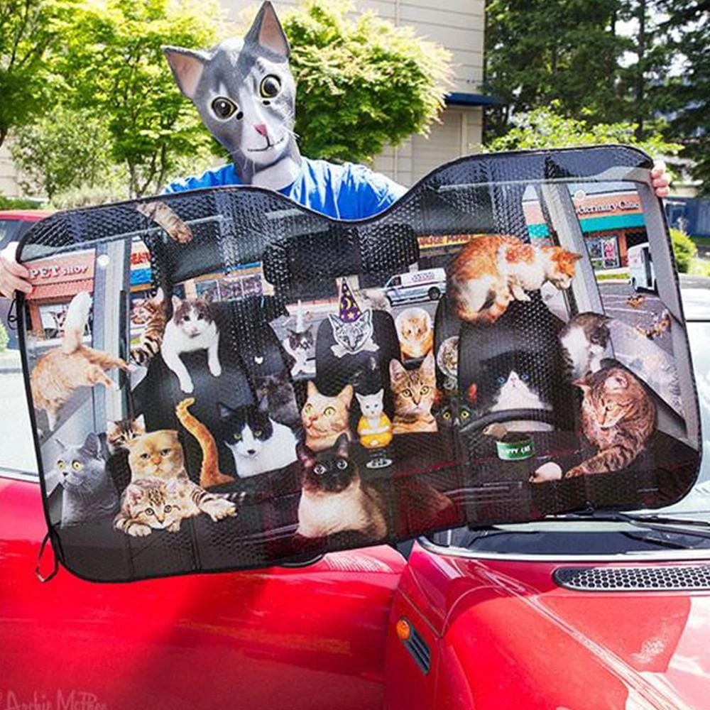 William Valentine Car Full Of Cats Windshield Sunshade 5 William Valentine Car Full Of Cats Windshield Sunshade