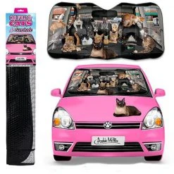 William Valentine Car Full Of Cats Windshield Sunshade