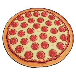 William Valentine Gigantic Pepperoni Pizza Beach Blanket Towel 152cm