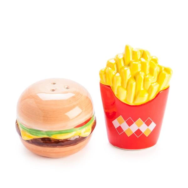 MDI Mens Novelty Gifts Burger & Fries Salt & Pepper Shakers 3 MDI Mens Novelty Gifts Burger & Fries Salt & Pepper Shakers