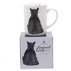 Ladelle Mugs Cat Watching Mouse Designer Bone China Mug | Bob Bowdige