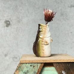 Ceramic Fish Vase | White Moose