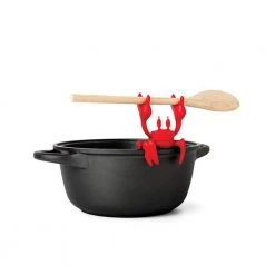 Optoco Red Crab Spoon Holder & Steam Releaser