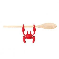 Optoco Red Crab Spoon Holder & Steam Releaser