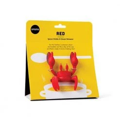 Optoco Red Crab Spoon Holder & Steam Releaser
