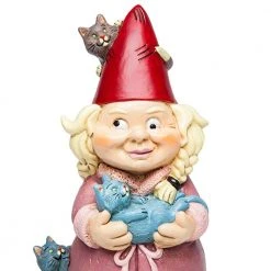 William Valentine The Crazy Cat Lady Garden Gnome Gifts For Sisters