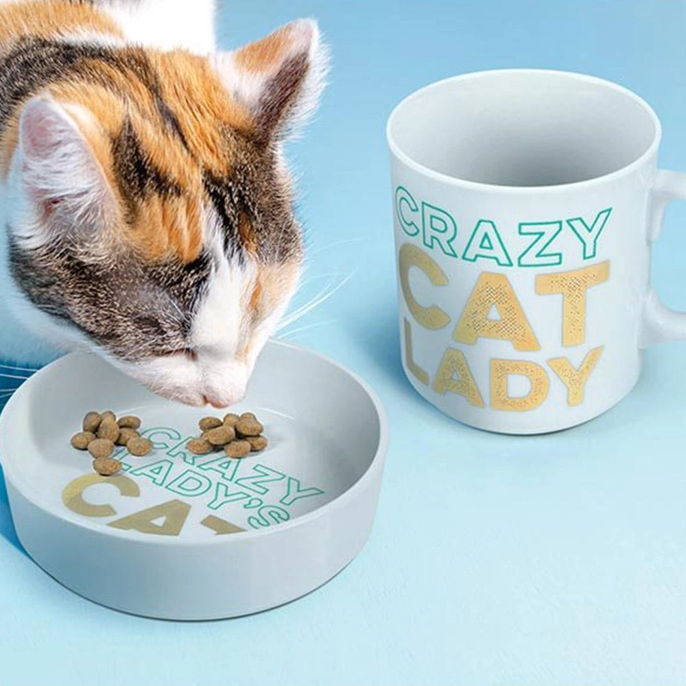 IsAlbi Crazy Cat Lady Mug & Cat Bowl Set Mugs 3 IsAlbi Crazy Cat Lady Mug & Cat Bowl Set Mugs