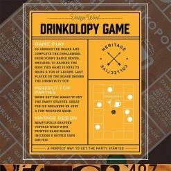 Outliving Drinkopoly Game With Classic Wooden Board