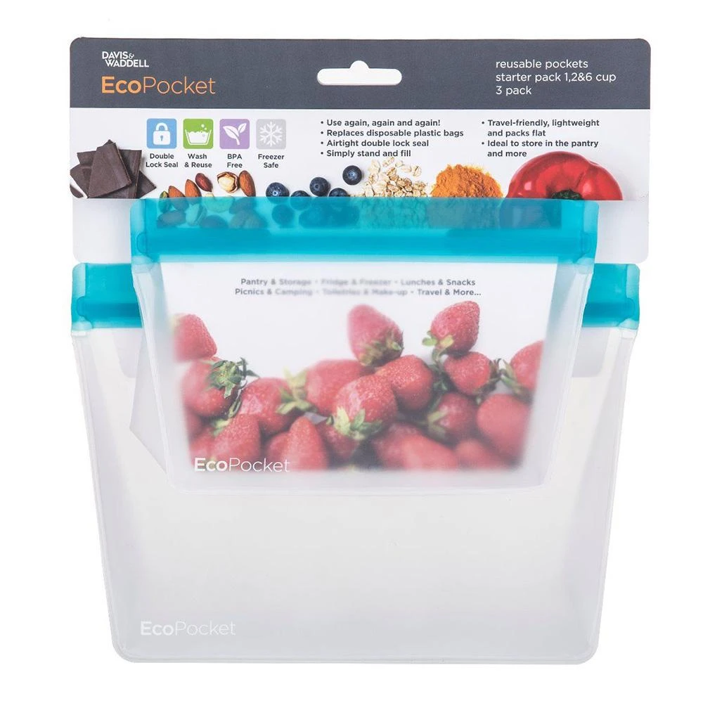 IsAlbi Travel Gifts EcoPocket Reusable Sealable Food Bags | Set Of 3 7 IsAlbi Travel Gifts EcoPocket Reusable Sealable Food Bags | Set Of 3