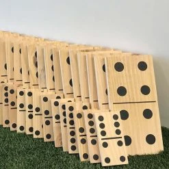 Jenjo Giant Wooden Dominoes 28pc Party Games