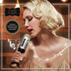 Outliving Gifts For Sisters Bluetooth Rechargeable Wireless Vintage Microphone | F.A.O Schwarz