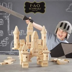 Outliving Wooden Castle Building Blocks - 75 Pieces | F.A.O Schwarz