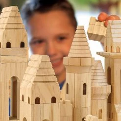 Outliving Wooden Castle Building Blocks - 75 Pieces | F.A.O Schwarz