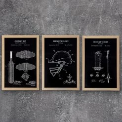 Yellow Octopus Exclusives - Prints Cricket Patent Prints Wall Art | Set Of 3