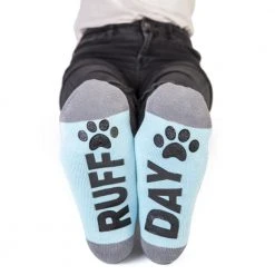 Mdi French Bulldog Ruff Day Hidden Message Socks