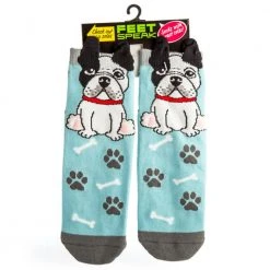Mdi French Bulldog Ruff Day Hidden Message Socks