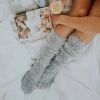 Annabel Trends Fuzzy Bed Socks | Grey