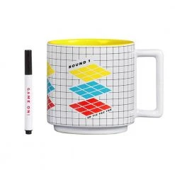 Designworks Collective Giant Products 3D Tic Tac Toe Giant Game Mug With Marker