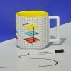 Designworks Collective Giant Products 3D Tic Tac Toe Giant Game Mug With Marker