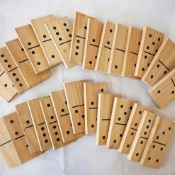Jenjo Giant Wooden Dominoes 28pc Party Games