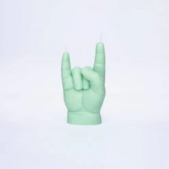 Little Global Handmade You Rock Baby Hand Candle | Pastel Green For Dad