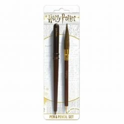 Impact Posters Harry Potter Wand Pen & Broom Pencil Set Office Gifts