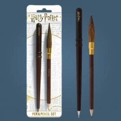 Impact Posters Harry Potter Wand Pen & Broom Pencil Set Office Gifts