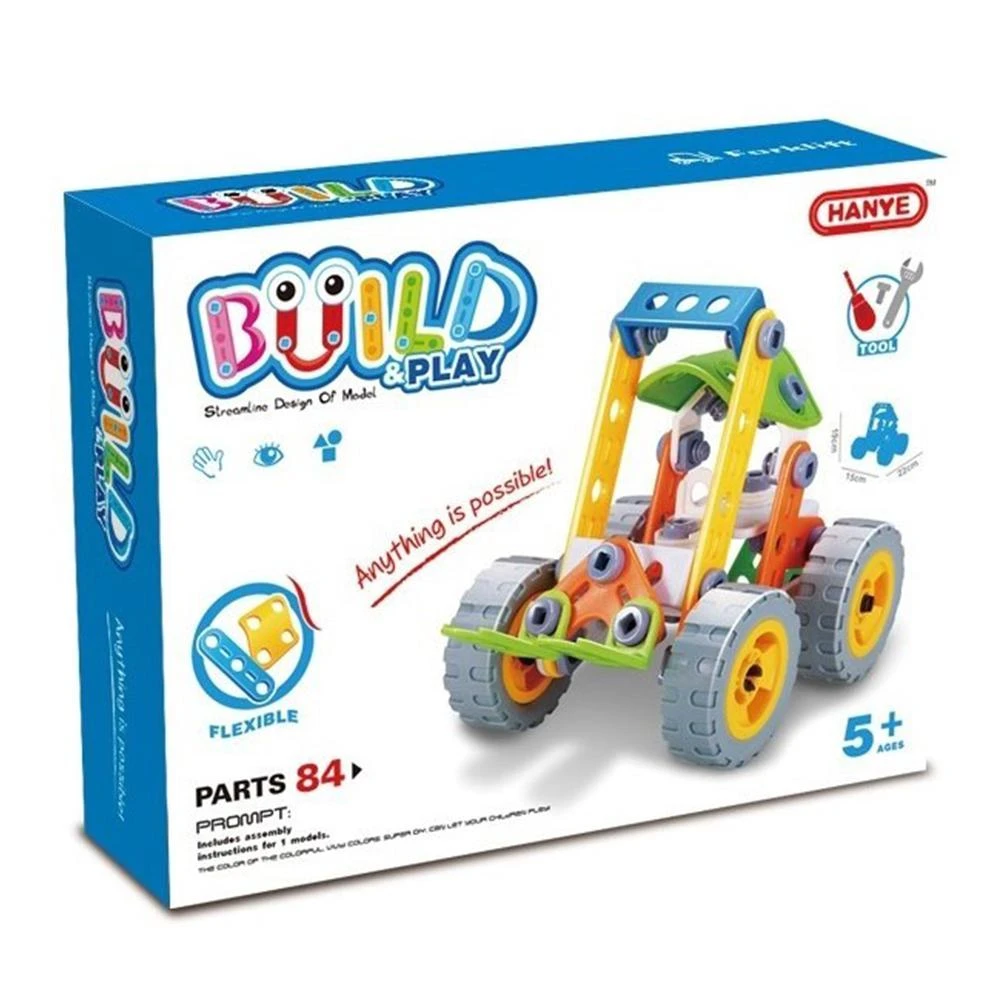 Johnco Science STEM Toys Soft Block Build & Play DIY Forklift 84pc 4 Johnco Science STEM Toys Soft Block Build & Play DIY Forklift 84pc