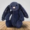IsAlbi Jellycat Bashful Stardust Navy Bunny | 2 Sizes!